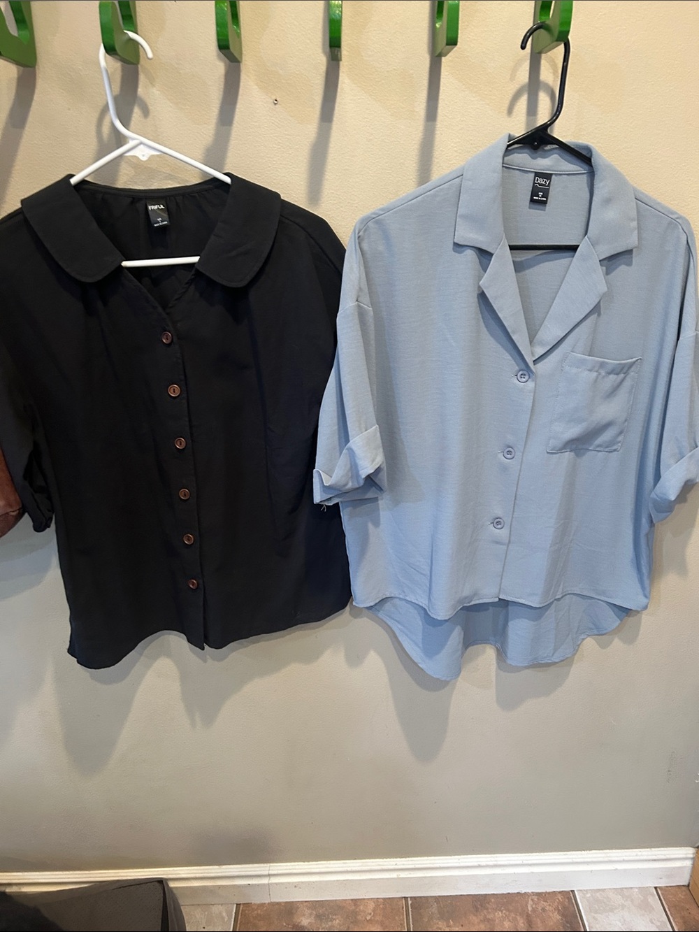 2 button down blouses